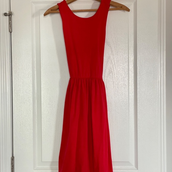 Red A-Line ASOS Midi Dress - Picture 2 of 4